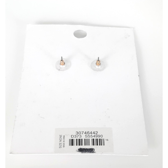 LOFT NEW Crystal Stars Silver Tone Linear Drop Dangle Earrings NWT Elegant Glam - Picture 2 of 5
